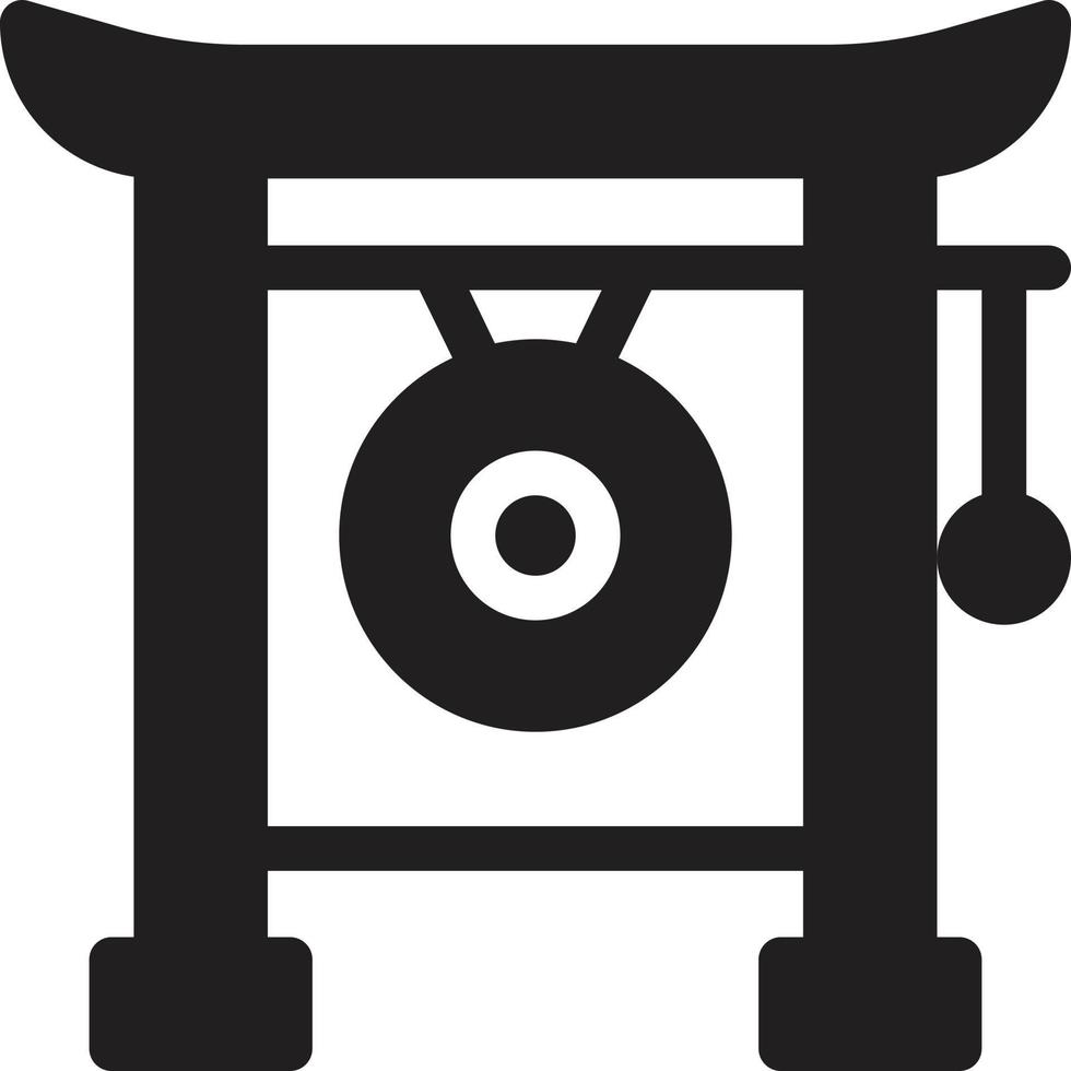 ilustração em vetor gongo chinês em ícones de uma qualidade background.premium symbols.vector para conceito e design gráfico.