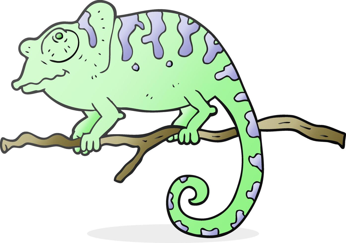 camaleão de desenho animado de personagem doodle vetor