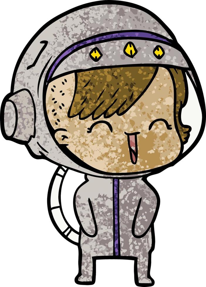 personagem de desenho animado astronauta vetor