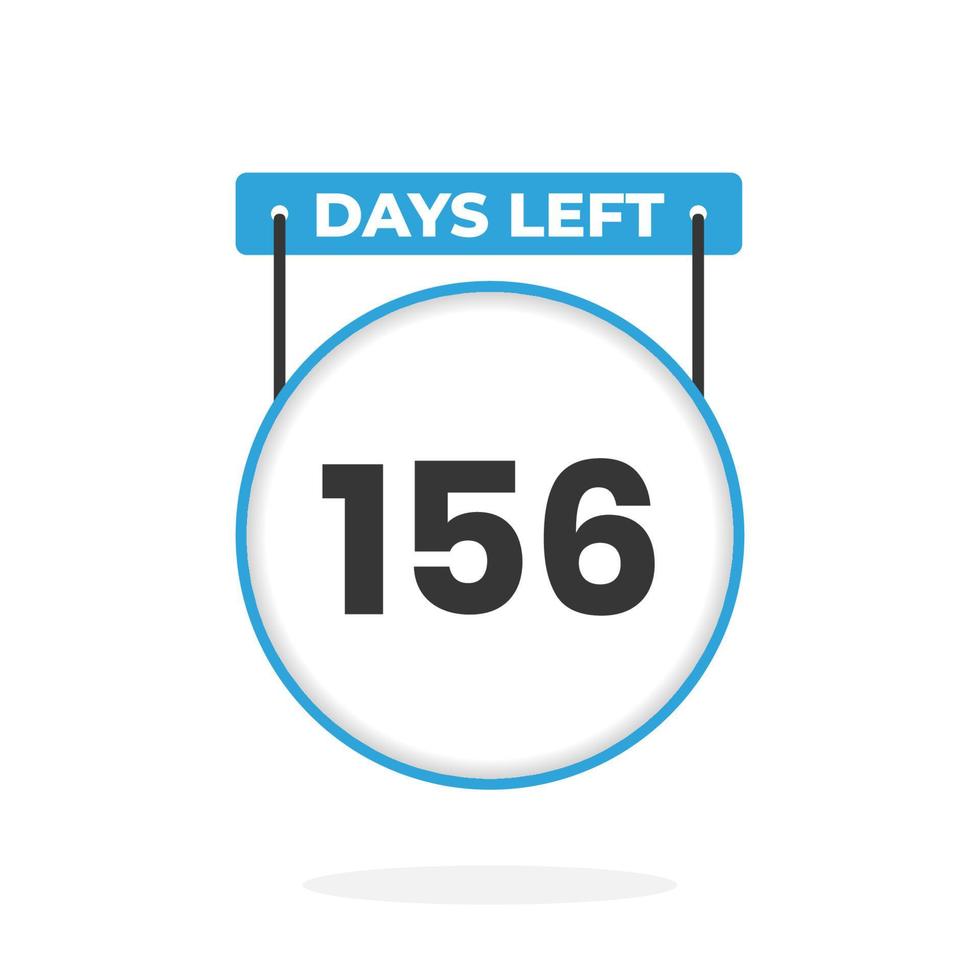 Faltam 156 dias para a contagem regressiva para promoção de vendas. Faltam 156 dias para o banner promocional de vendas vetor