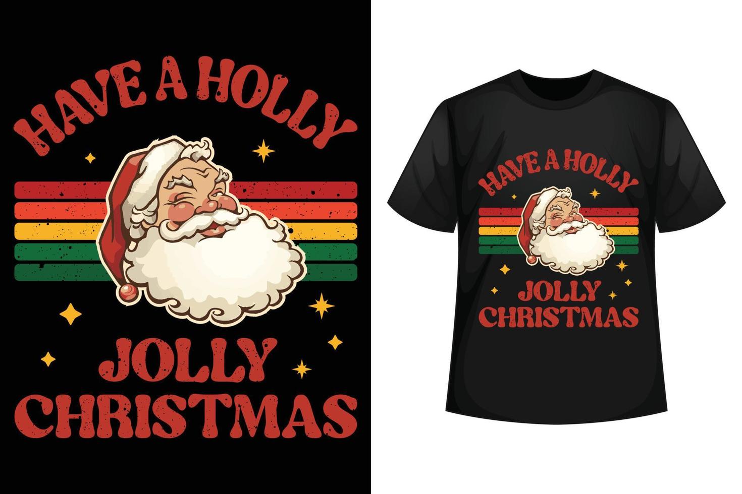 tenha um feliz natal - modelo de design de camiseta de natal vetor