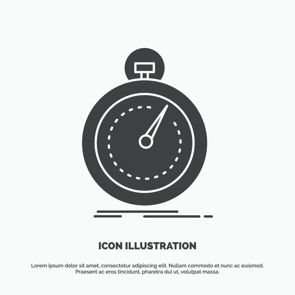 feito. velozes. otimização. Rapidez. ícone do esporte. símbolo cinza de vetor de glifo para ui e ux. site ou aplicativo móvel