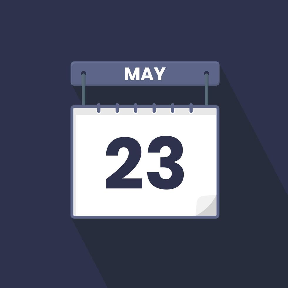 23 de maio ícone de calendário. 23 de maio data do calendário mês ícone ilustrador vetorial vetor