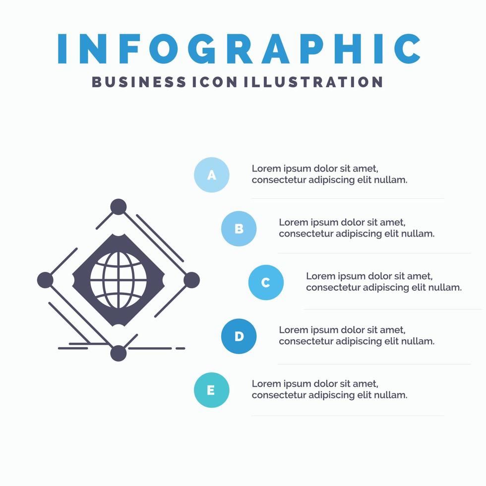 complexo. global. Internet. líquido. modelo de infográficos da web para site e apresentação. ícone de glifo cinza com ilustração em vetor estilo infográfico azul.