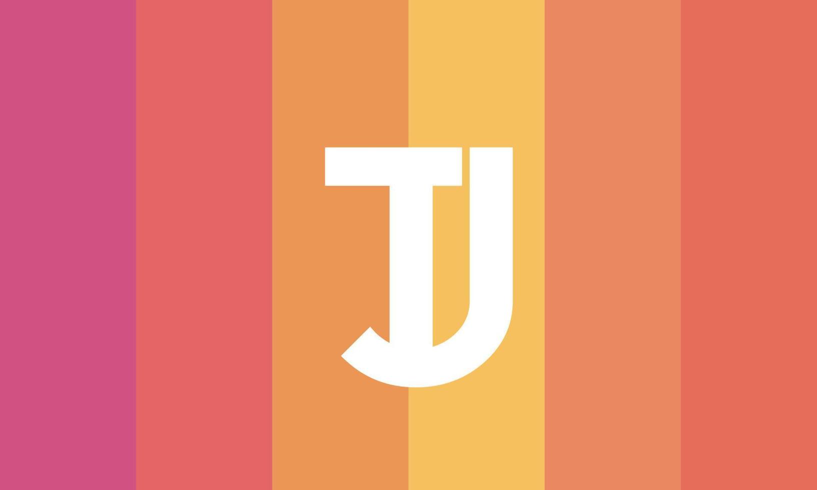 letras do alfabeto iniciais monograma logotipo tj, jt, t e j vetor