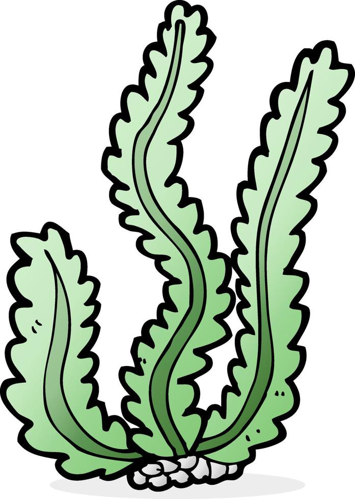 doodle de algas marinhas vetor