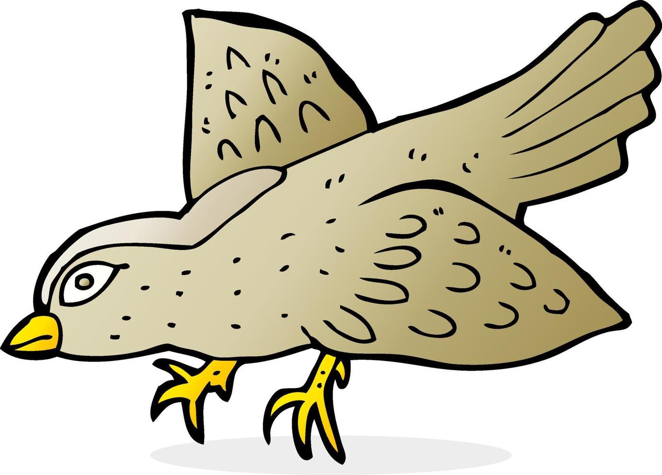 pássaro de desenho animado de personagem doodle vetor