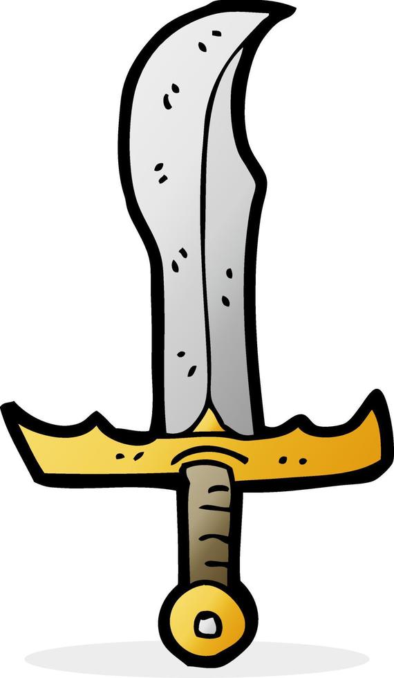 espada de desenho animado vetor
