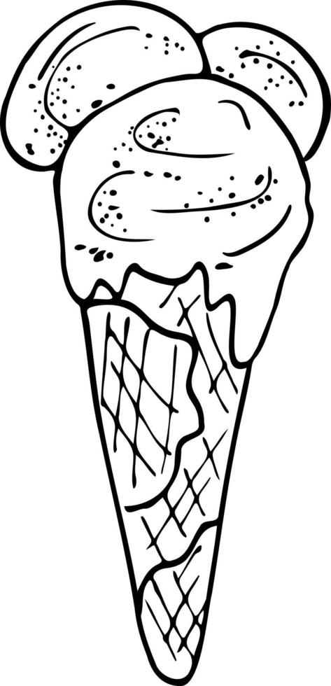uma ilustração vetorial de sorvete vetor