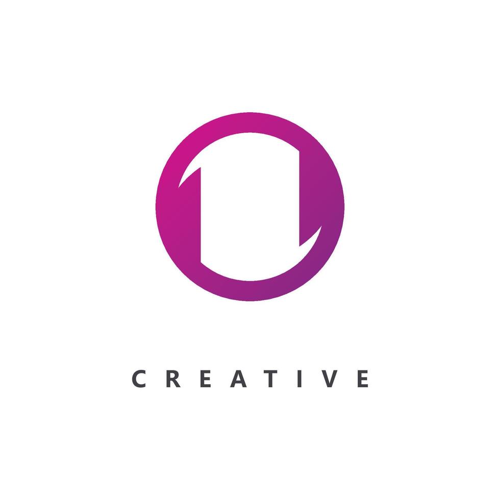 modelo de vetor de logotipo de letra o design de logotipo inicial de letra o criativo