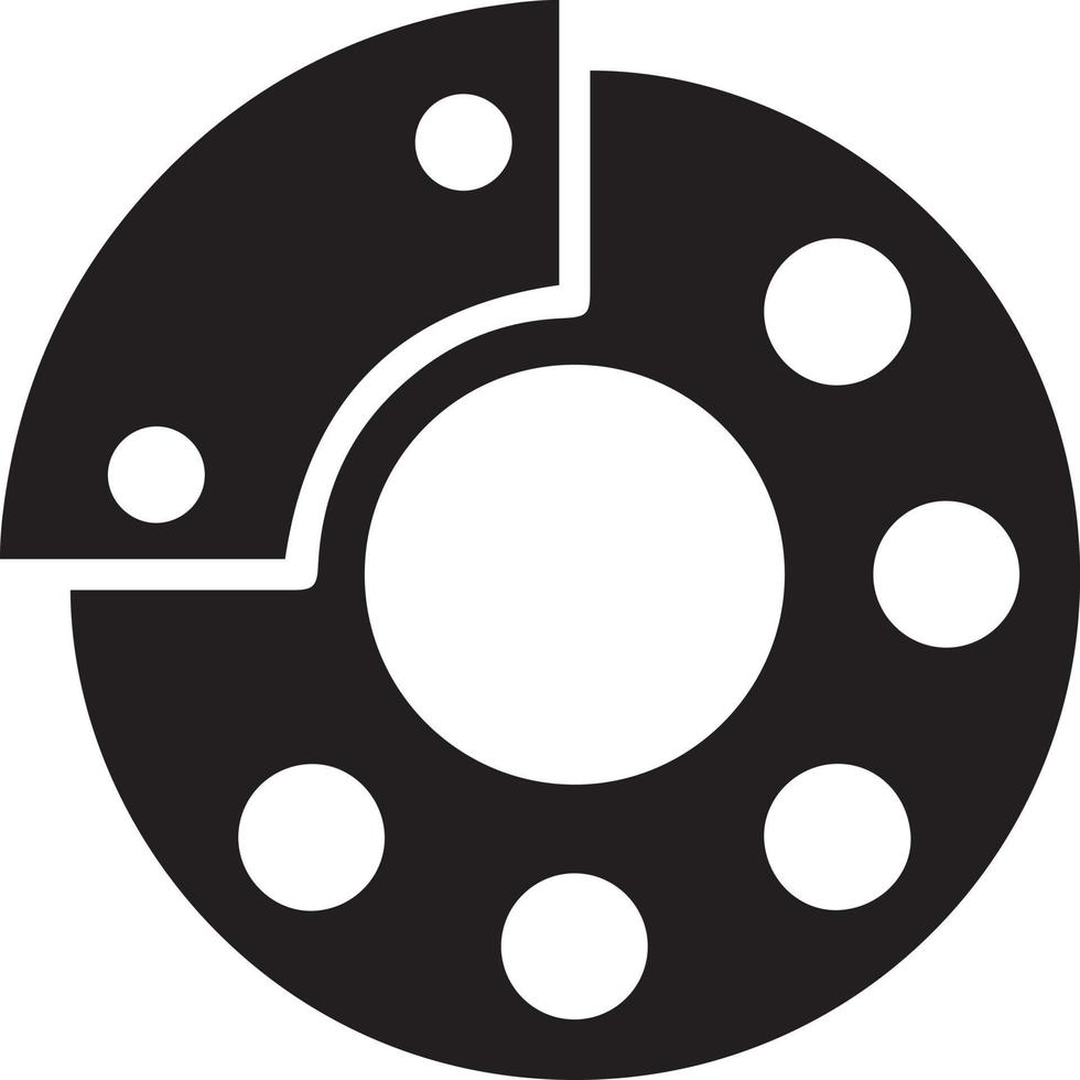 ícone do disco de freio. ícone de freio a disco. pastilhas de freio, freios, peças de carro vetor