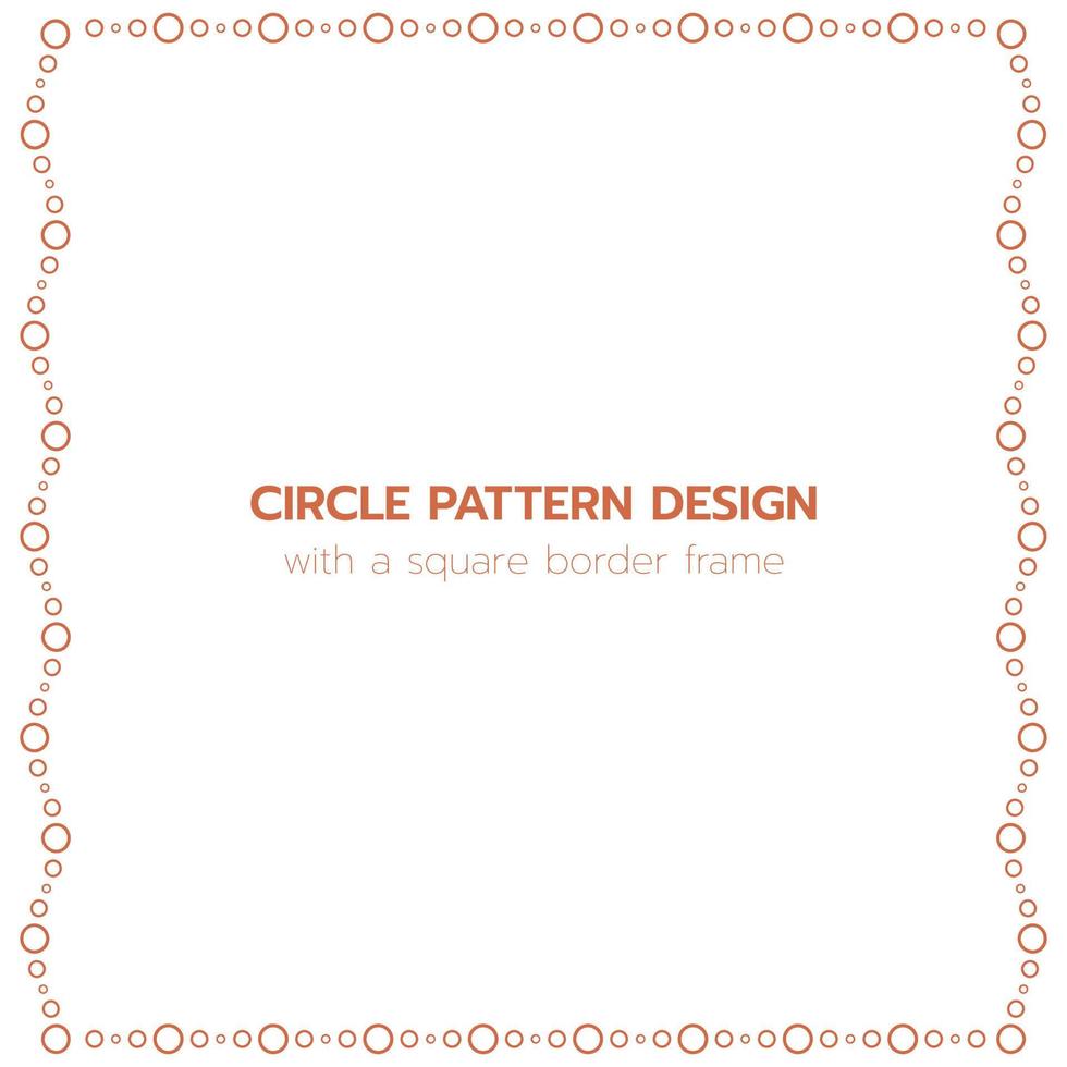 design de padrão de círculo com uma moldura de borda retangular vetor