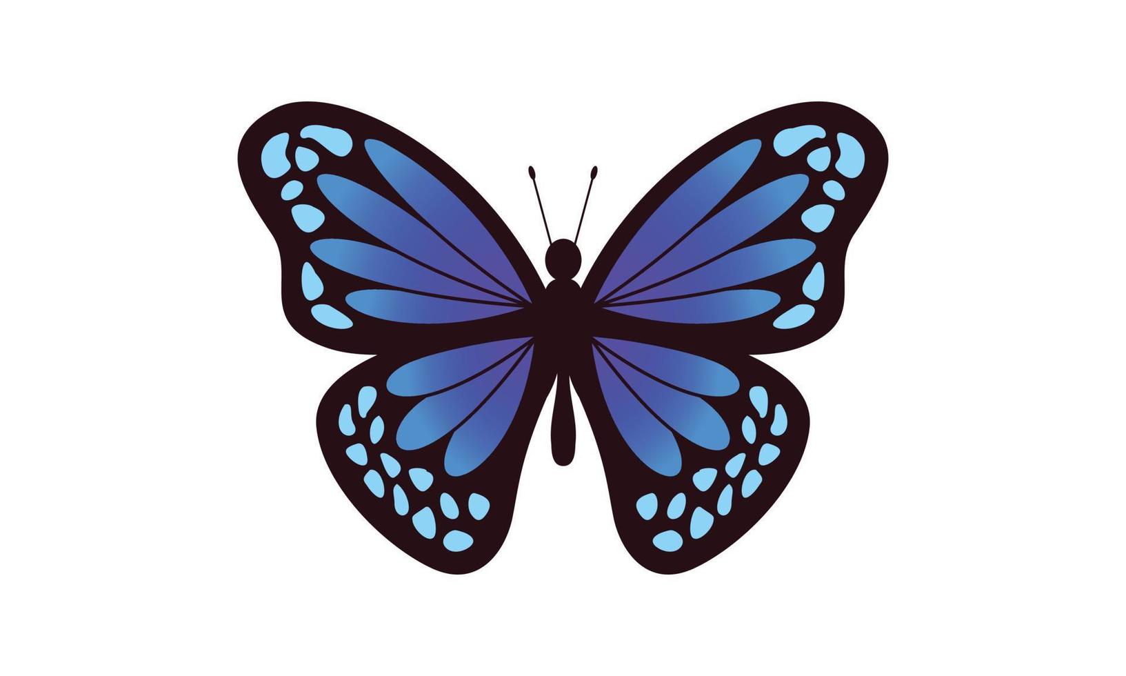 ilustração de arte vetorial de logotipo de borboleta de cor bonita vetor