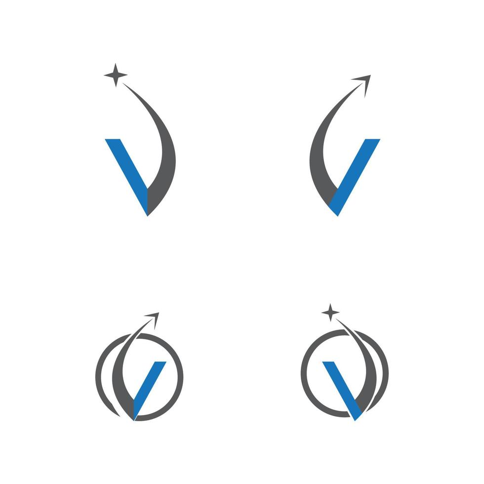 ilustração vetorial de modelo de logotipo de carta v vetor