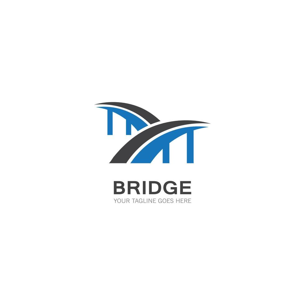 ilustração de ícone de vetor de modelo de logotipo de ponte