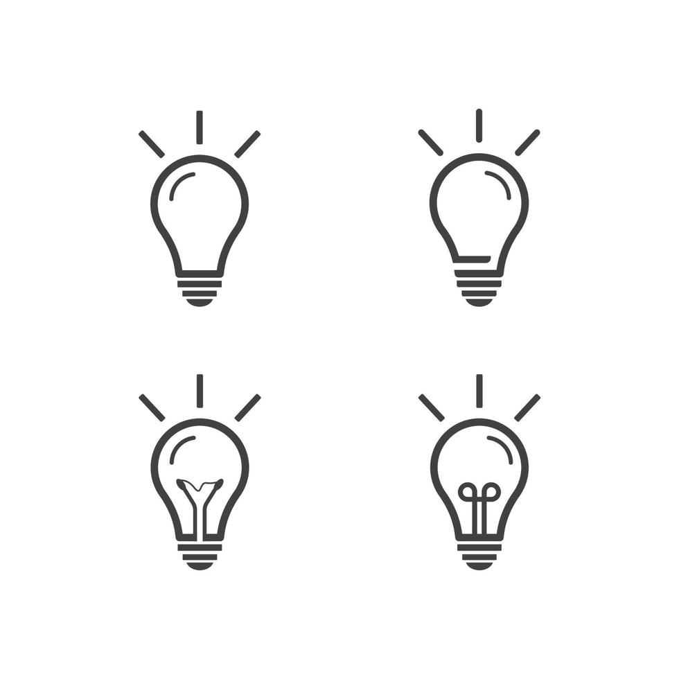 ilustração de ícone de vetor de modelo de logotipo de lâmpada