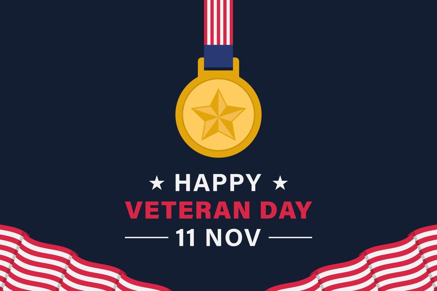 cartaz de banner de fundo vetorial do dia do veterano vetor