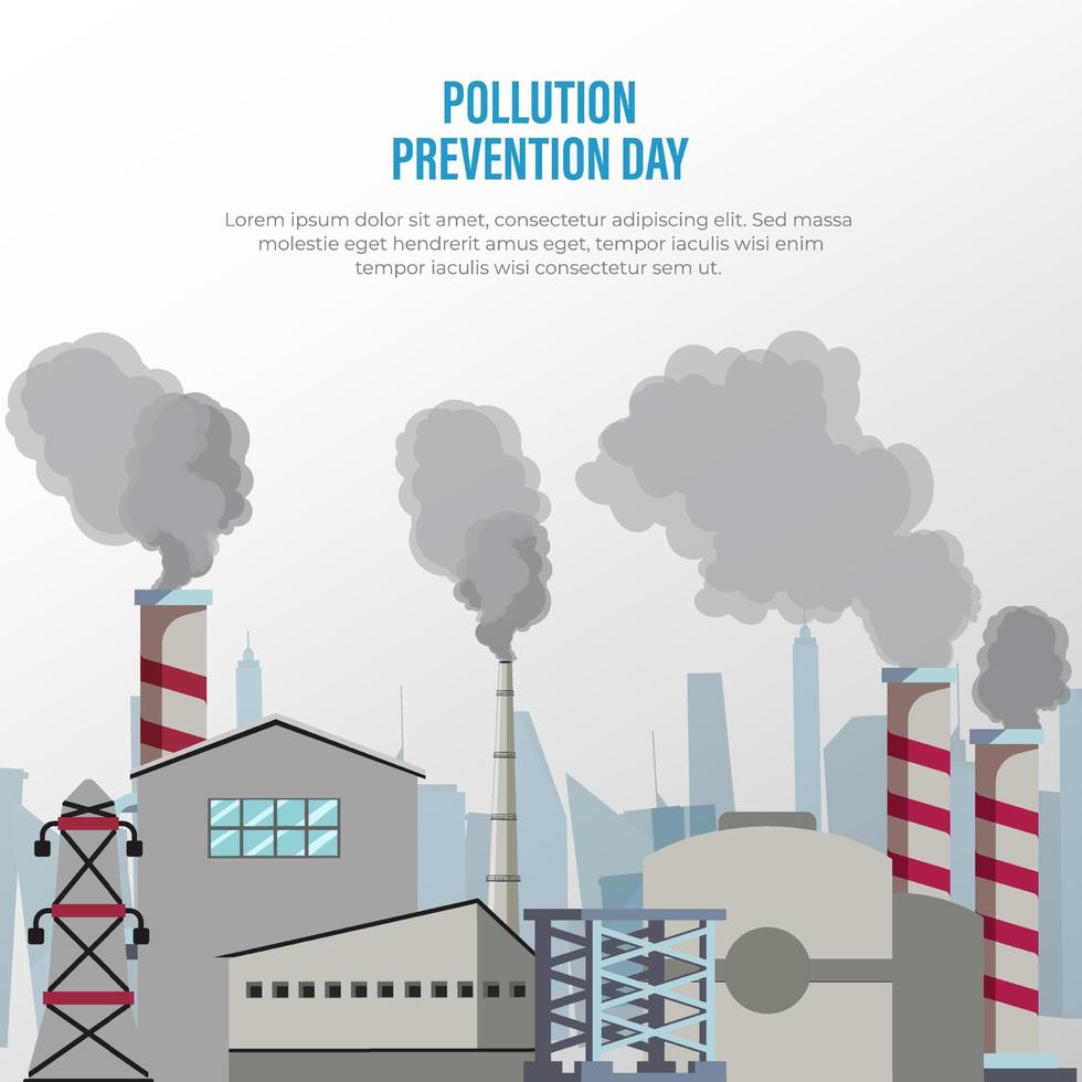 vetor de fundo de design do dia nacional de prevenção da poluição