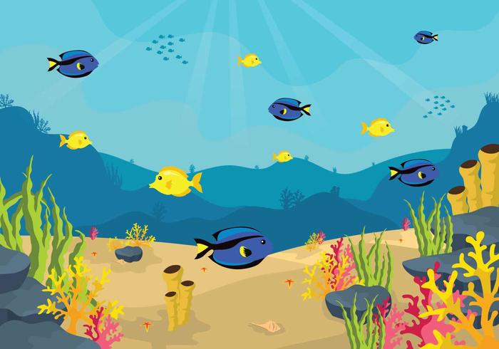 Ilustração gratuita do fundo do mar vetor