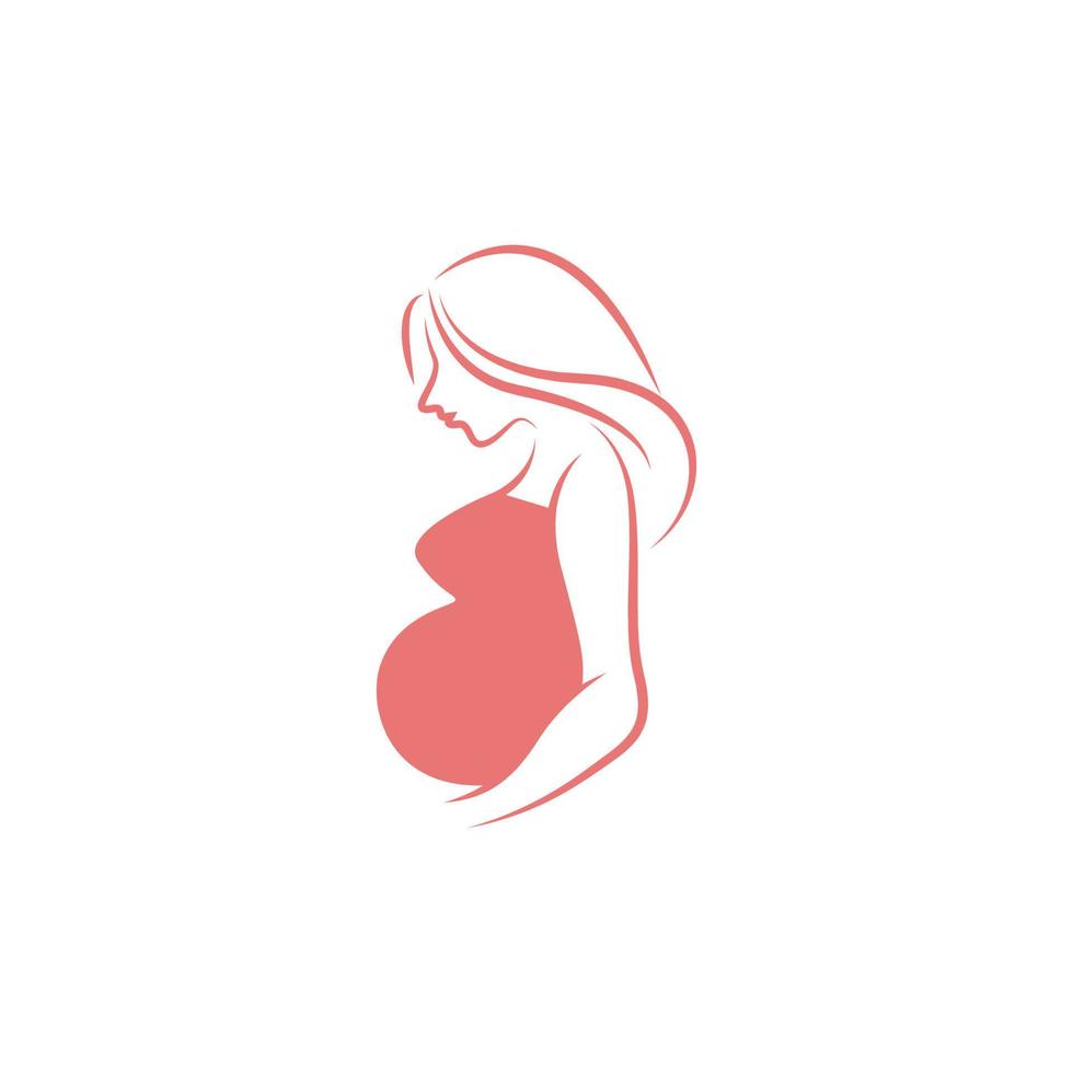 ilustração de design de ícone de logotipo de gravidez vetor