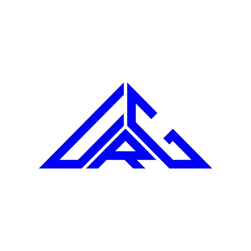 design criativo do logotipo da carta urg com gráfico vetorial, logotipo simples e moderno urg em forma de triângulo. vetor