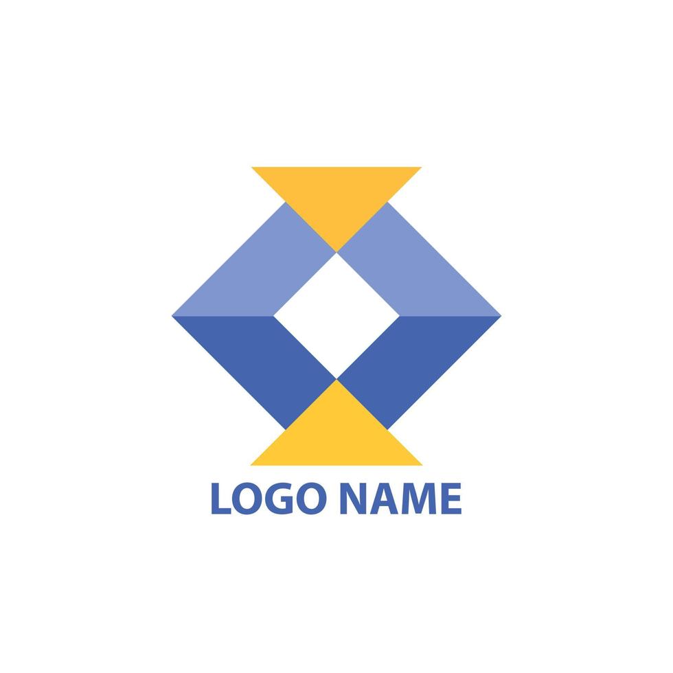 resumo do logotipo do vetor, marca, iniciais, geométricas, simples. vetor