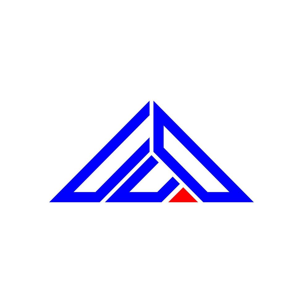 design criativo de logotipo de letra uud com gráfico vetorial, logotipo simples e moderno uud em forma de triângulo. vetor
