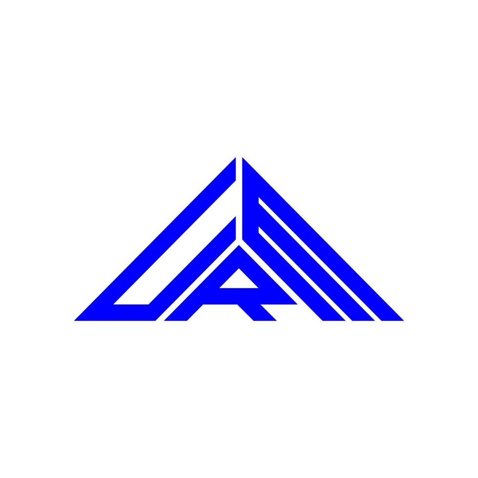 urm carta logotipo design criativo com gráfico vetorial, urm logotipo simples e moderno em forma de triângulo. vetor