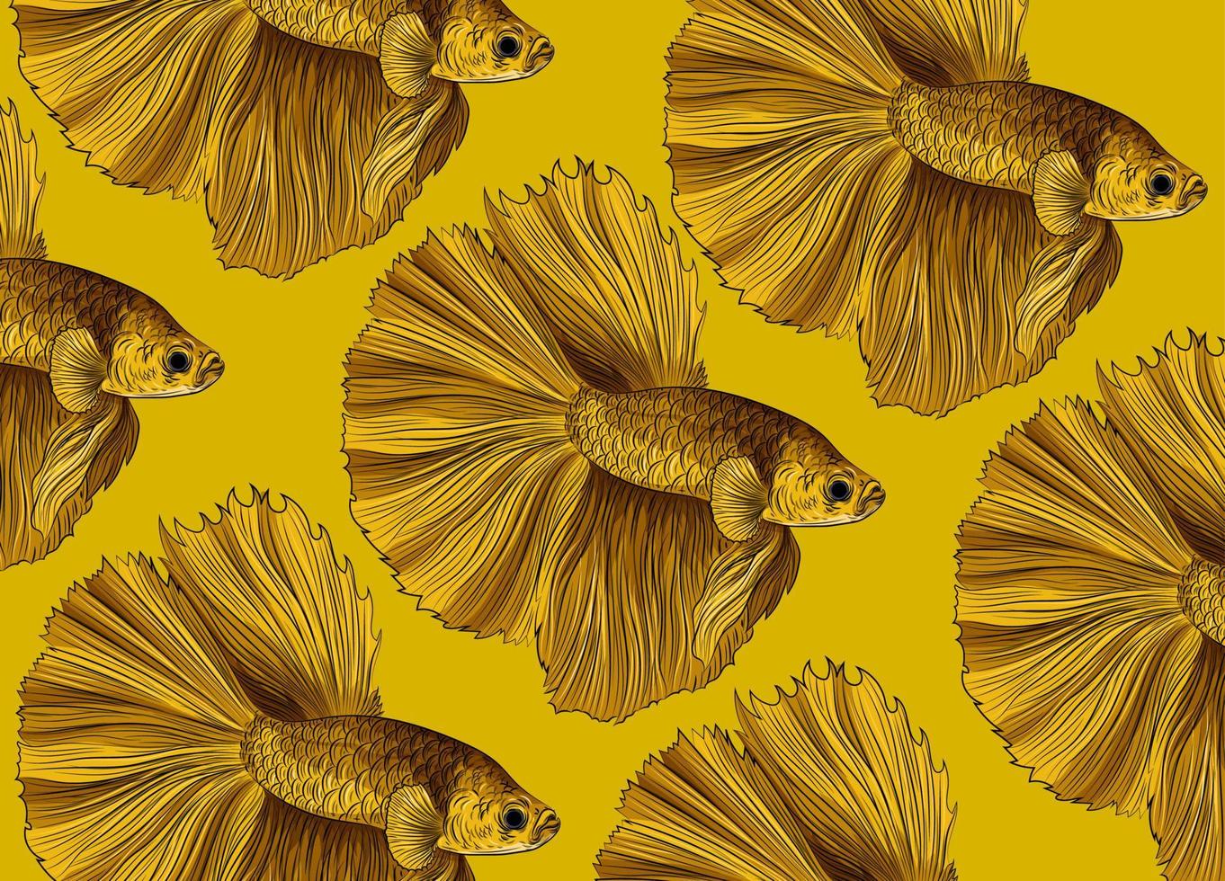 vetor de padrão de peixe colorido 3d