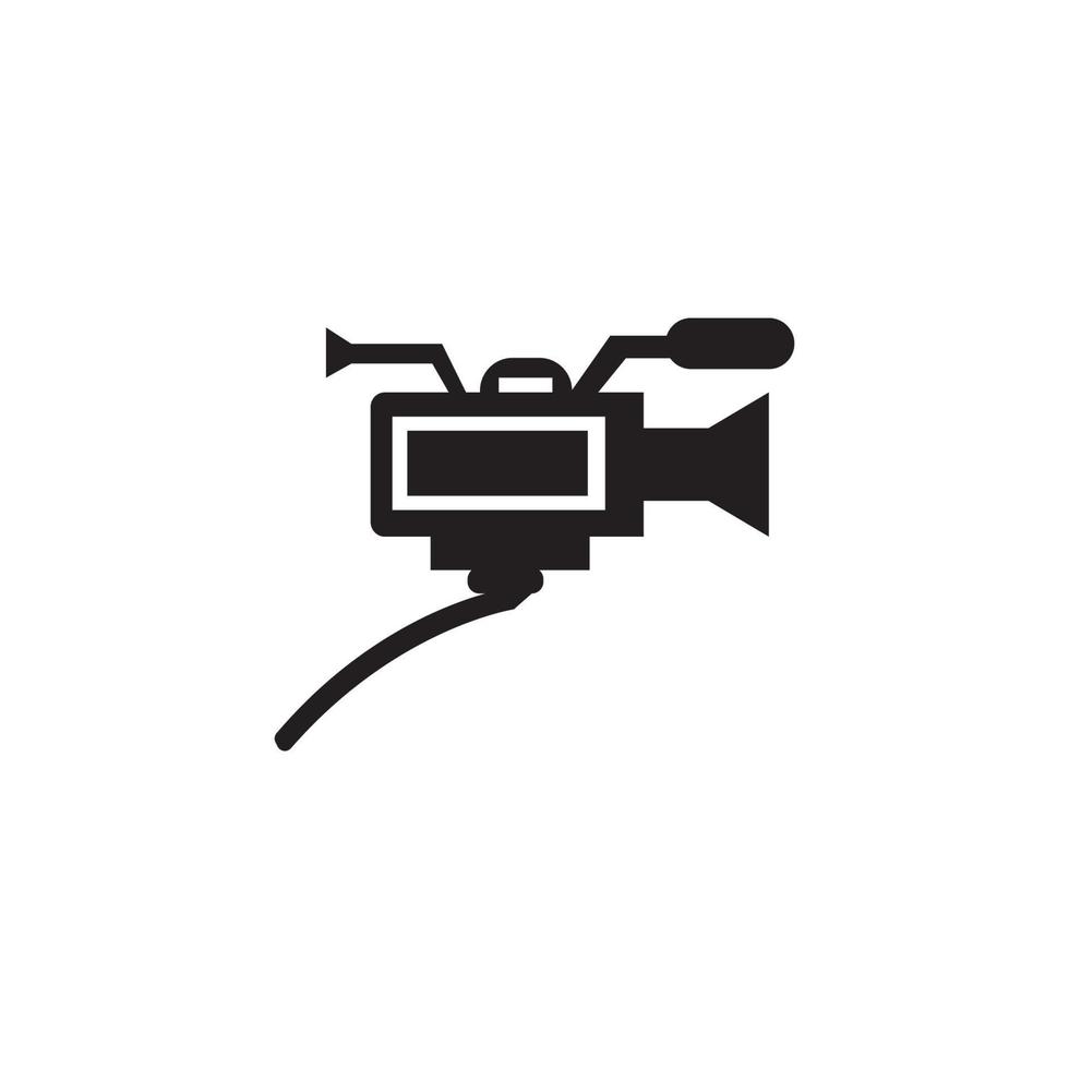 logotipo de ícone de filme e câmera, ilustração de design vetorial vetor