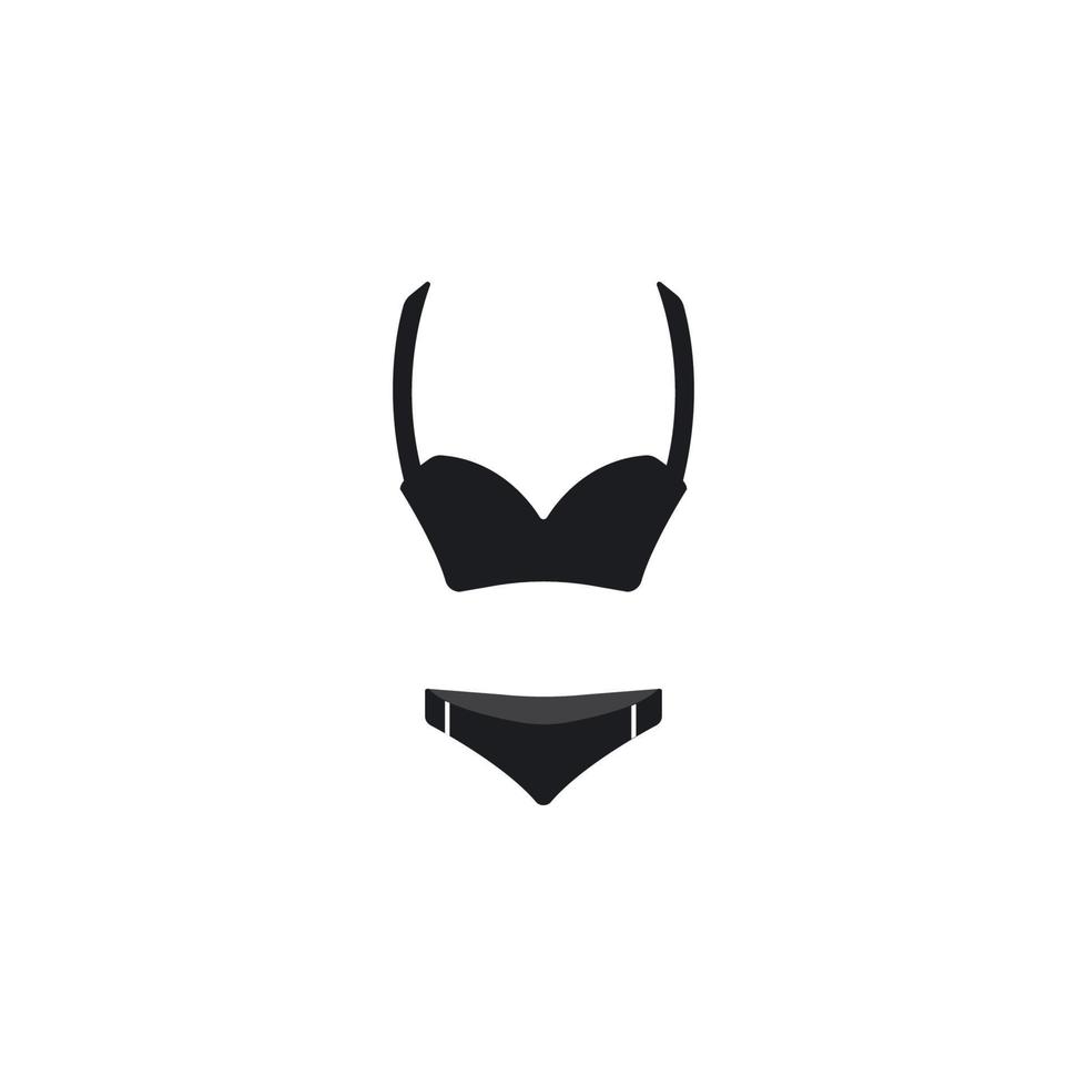 logotipo do ícone de roupas íntimas femininas, design vetorial vetor