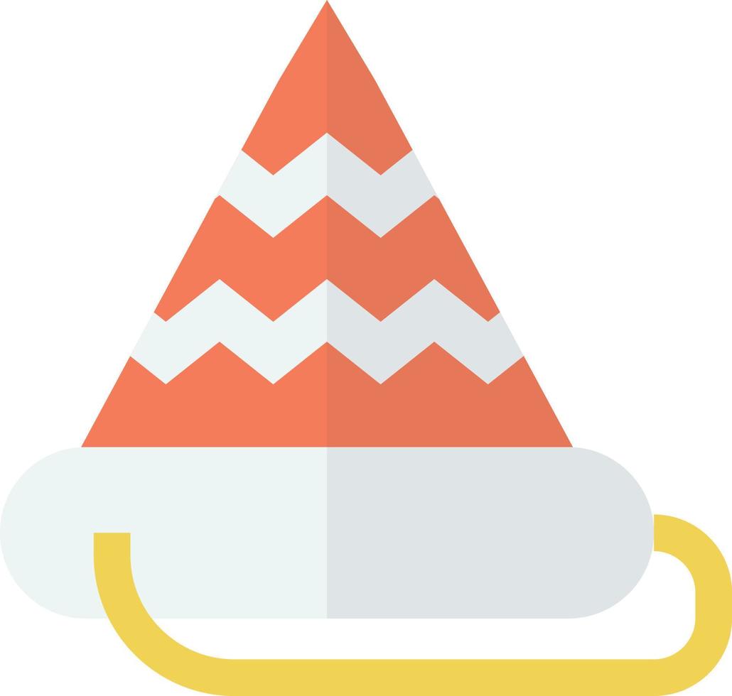 ilustração de chapéu de natal em estilo minimalista vetor