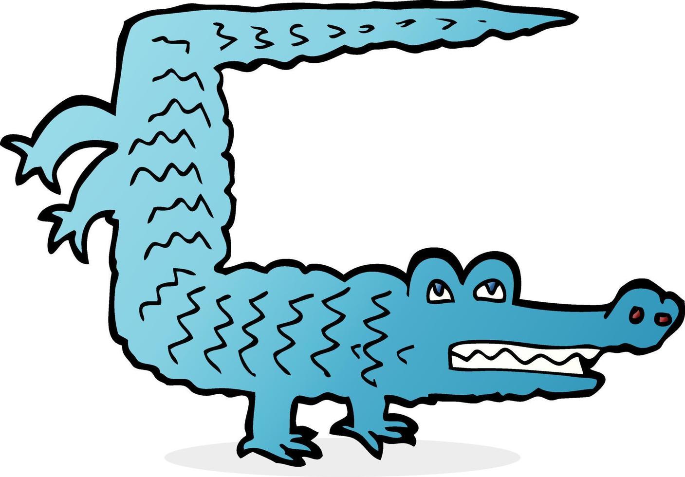 crocodilo de desenho animado de personagem doodle vetor