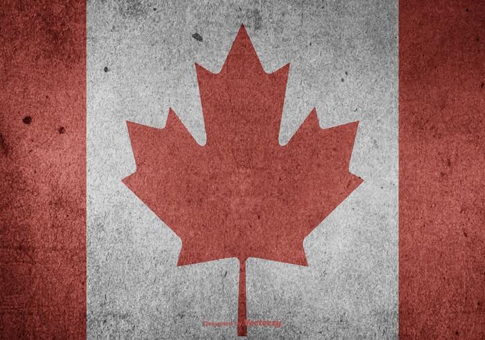 Bandeira canadense do vetor do Grunge