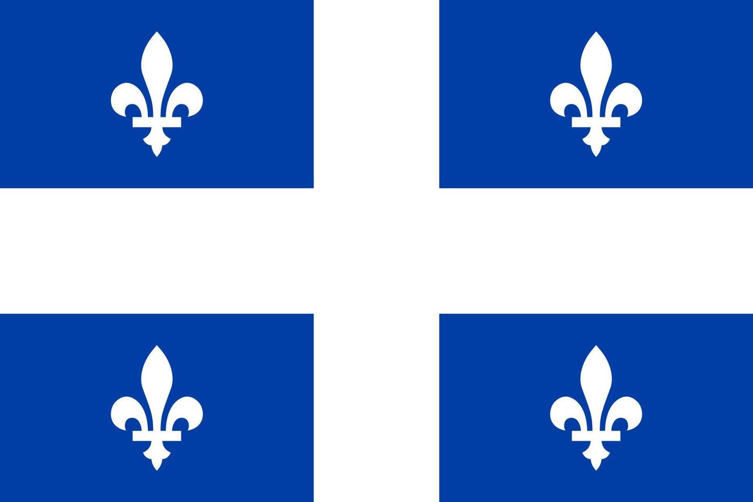 bandeira de quebec, província do canadá. ilustração vetorial. vetor