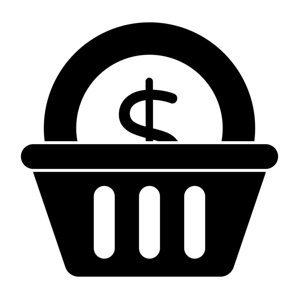 ícone de design perfeito da cesta de supermercado vetor