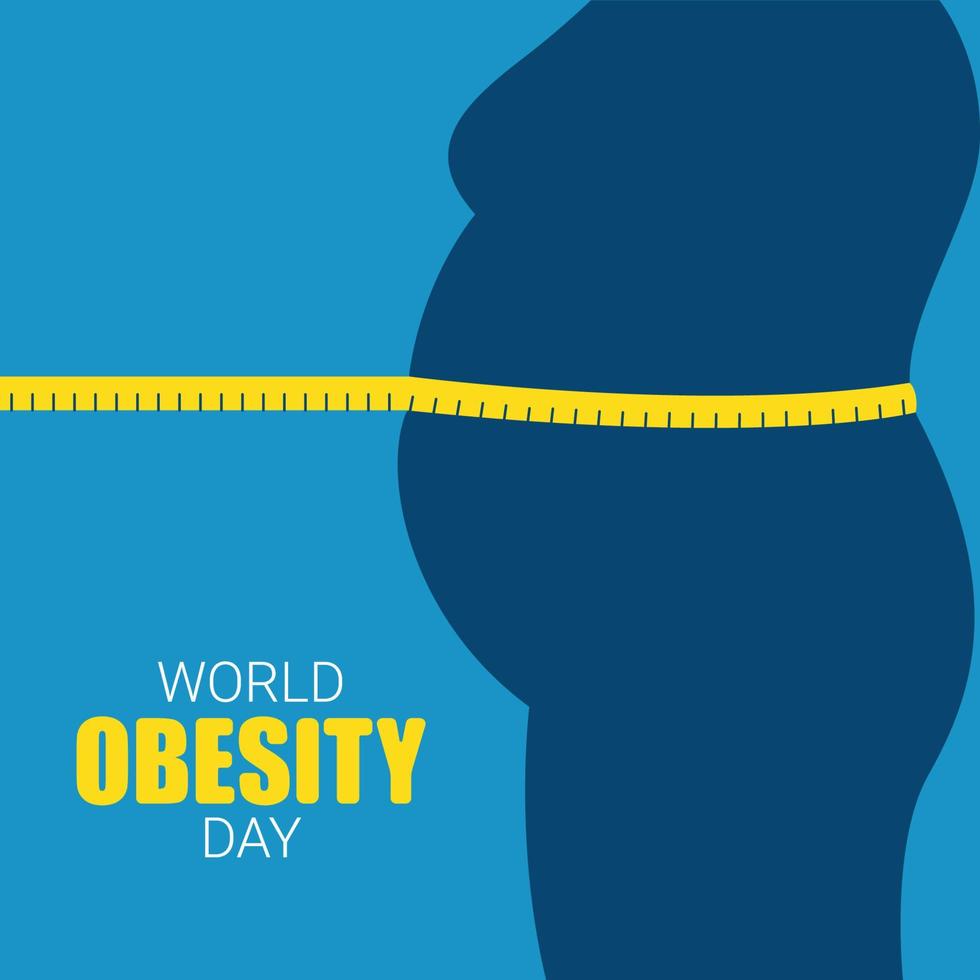 design de folheto do dia mundial da obesidade bom para a celebração do dia mundial da obesidade vetor