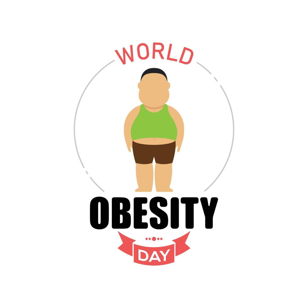 design de folheto do dia mundial da obesidade bom para a celebração do dia mundial da obesidade vetor