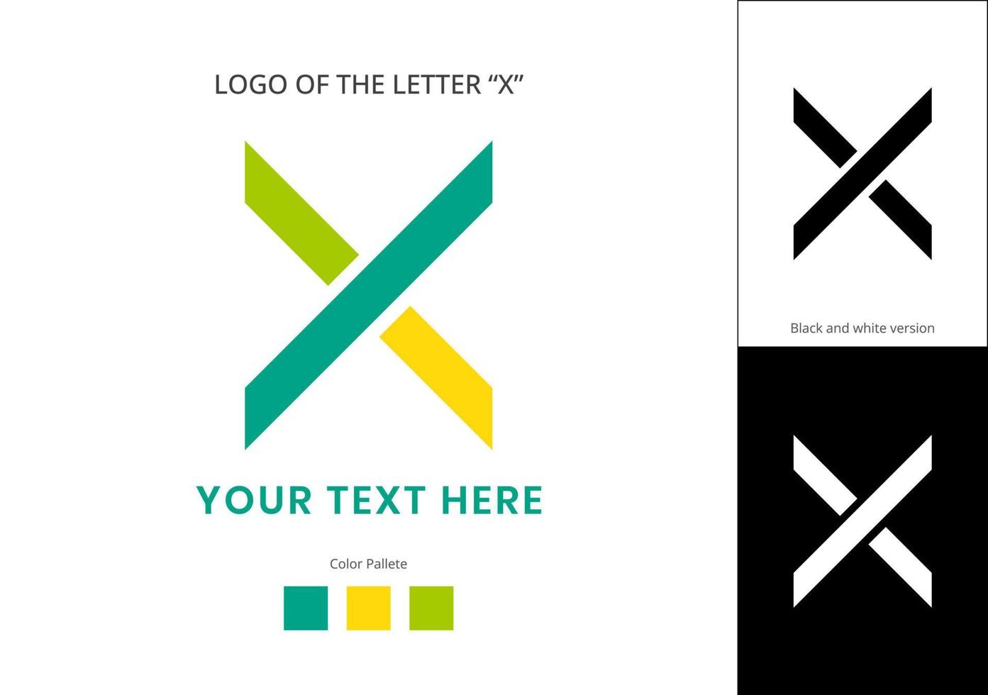 logotipo simples da letra x vetor