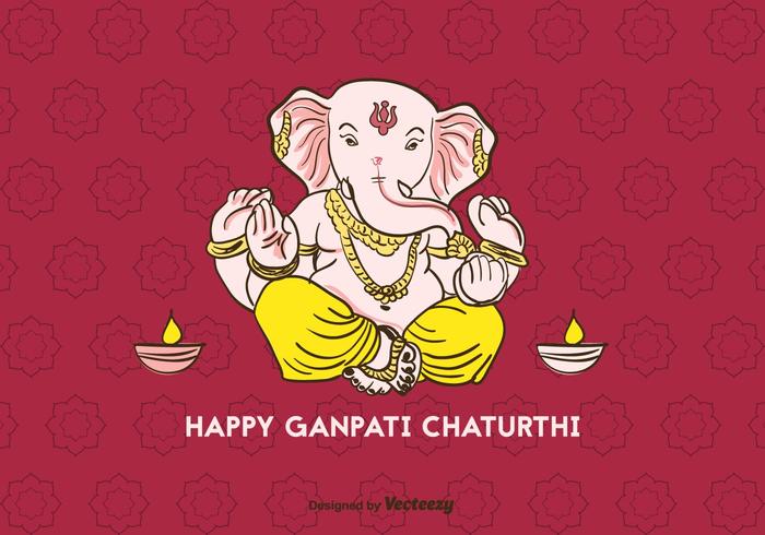 Vetor feliz de Ganpati Chaturthi