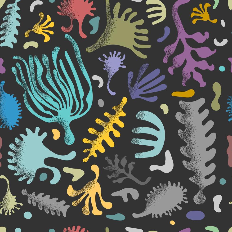 ilustração vetorial colorida de células de microorganismos sem costura padrão vetor