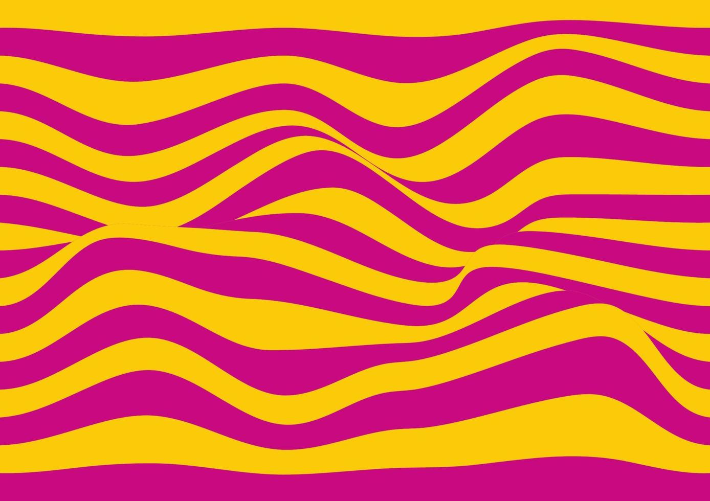 linhas onduladas distorcidas ilustração vetorial de fundo abstrato, curva tem um padrão de linha reta rosa e laranja. vetor