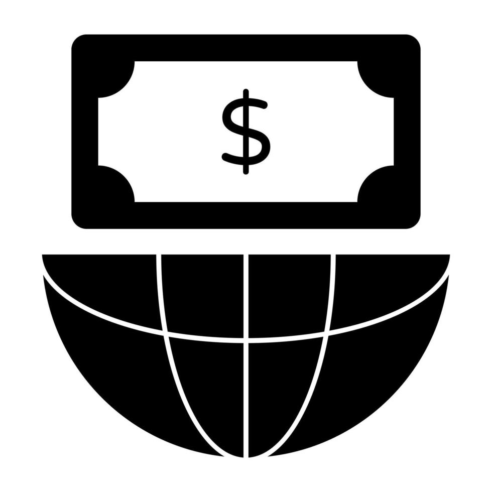 um ícone de design editável de investimento global vetor
