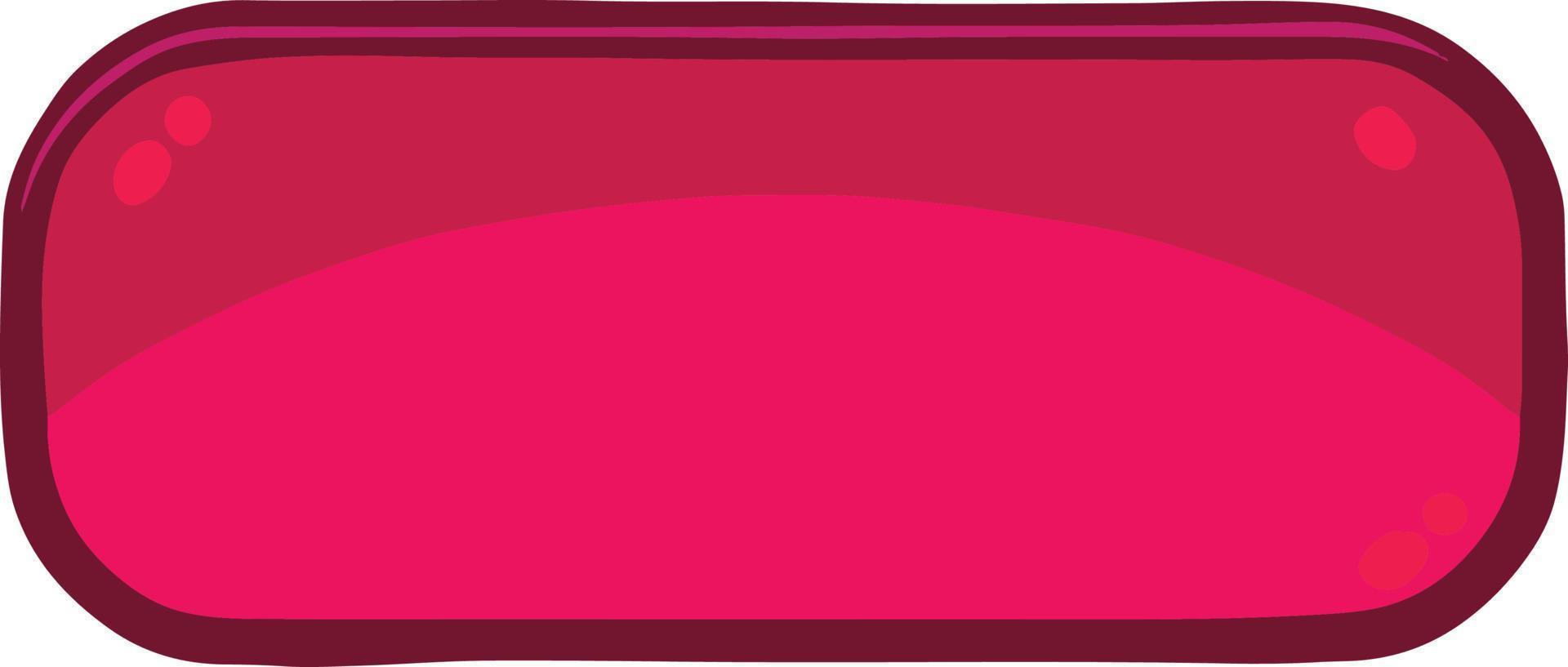 botão rosa retangular alongado para um jogo ou site vetor