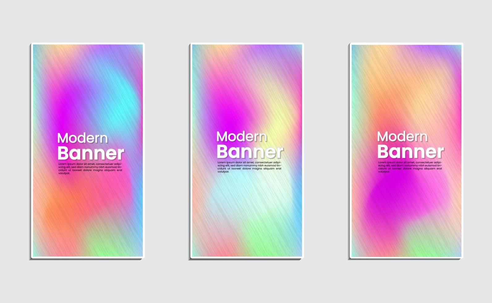 conjunto de vetores de fundos gradientes abstratos em tons pastel suaves. ilustração líquida. modelos para banners verticais, mídias sociais, capas e muito mais