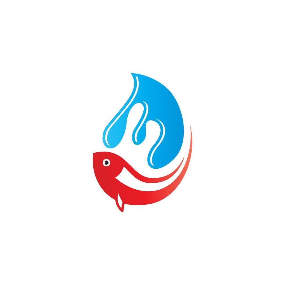 logotipo dos peixes. ícone de peixe. logotipo dos animais. sinal de símbolo de peixe. modelo de ilustração vetorial de peixe pronto para uso. vetor