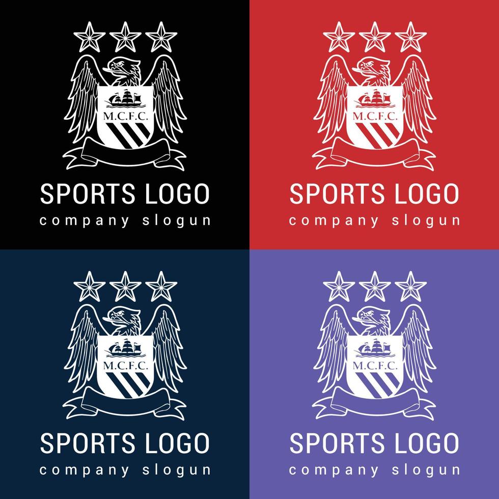 design de logotipo de basquete, futebol, beisebol e outros esportes. vetor
