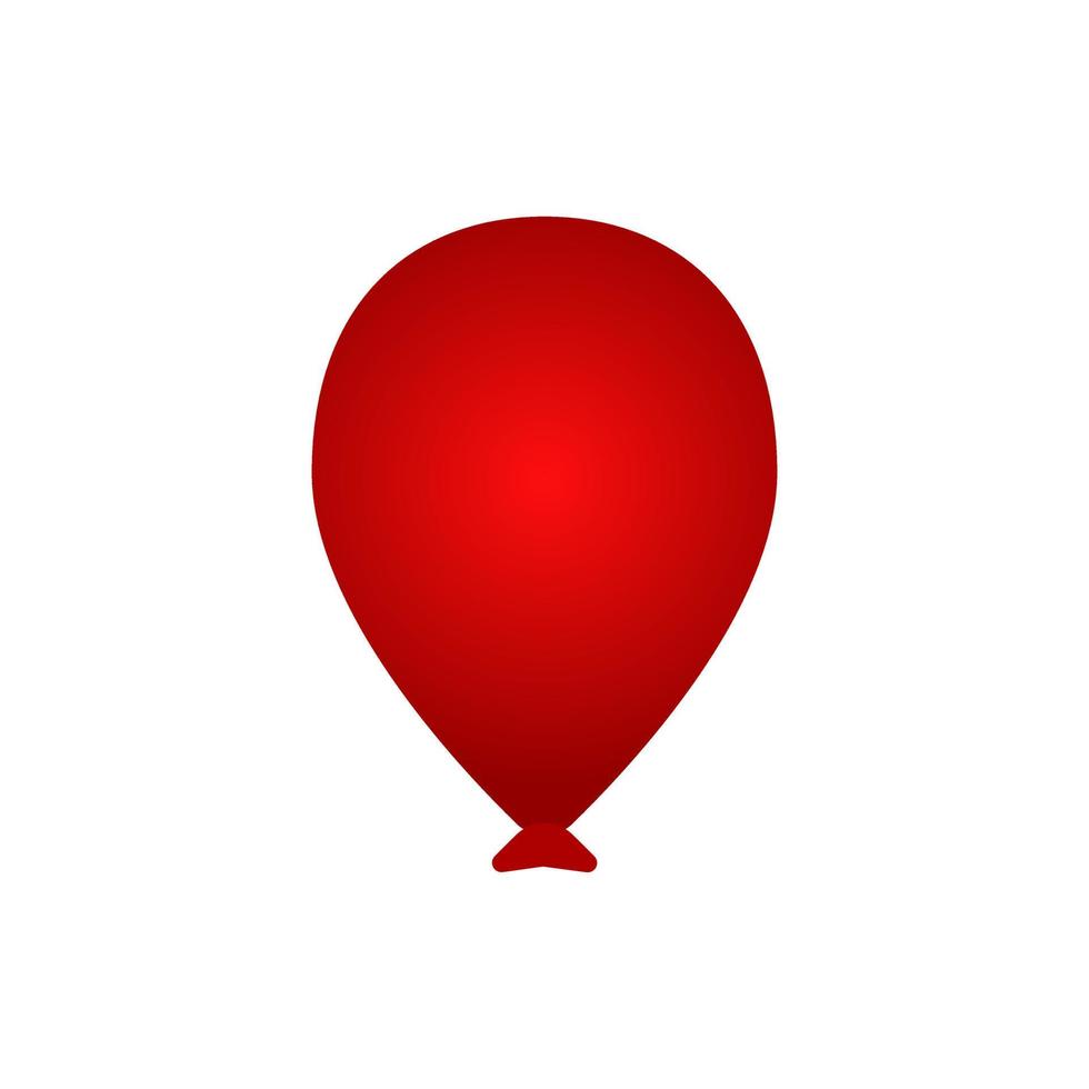 ilustração vetorial de elemento de balão vermelho, complemento, decoração de felicitações vetor