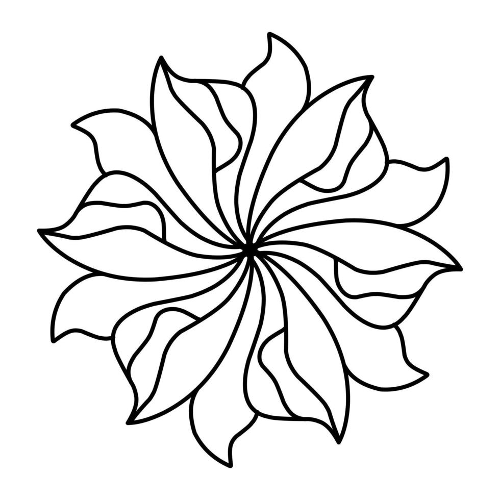 mandalas de flores. elementos decorativos. padrão ornamentado, ilustração vetorial. motivos islâmicos, árabes, indianos, marroquinos, espanhóis, turcos, paquistaneses, chineses, místicos, otomanos. vetor