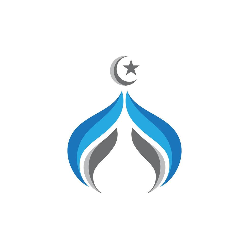 design de ilustração vetorial de ícone de mesquita vetor